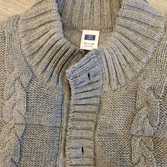 Janie and Jack Boy Grey Sweater Puffer Vest Size 10-12 - Picture 2 of 3